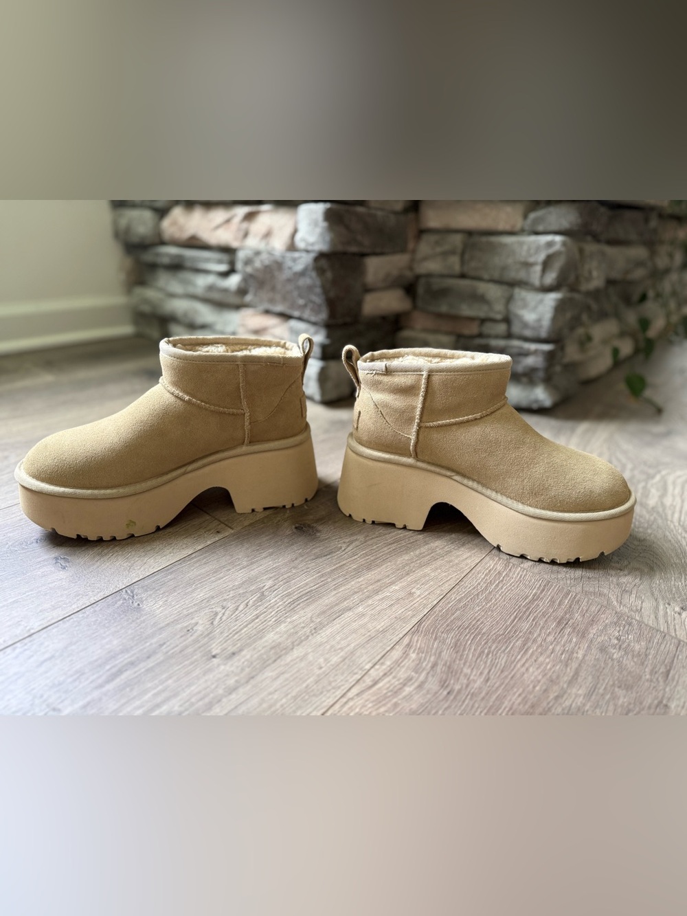 UGG New Heights Ultra Mini Platform Ankle Boots - Picture 3 of 7